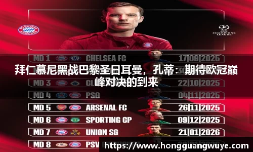 拜仁慕尼黑战巴黎圣日耳曼，孔蒂：期待欧冠巅峰对决的到来